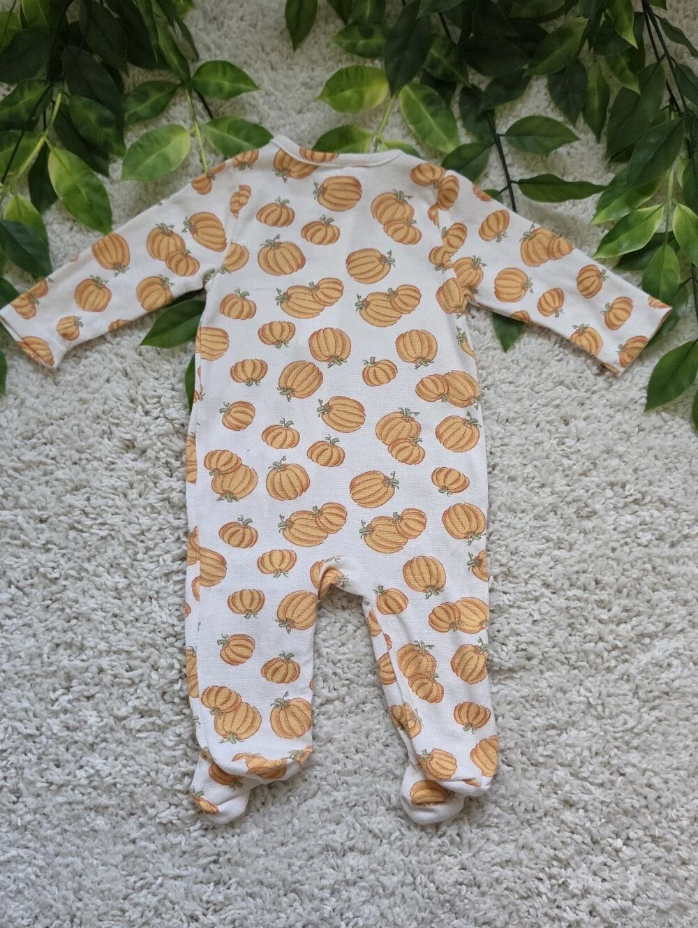 Baby Boy Pumpkin Sleeper (0-3 Months)